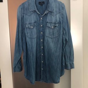 Lucky Brand Western Style Denim Shirt 2X